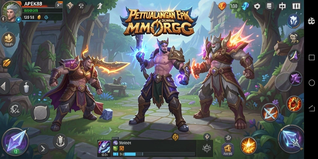 Tampilan gameplay APEK88 yang memukau dalam dunia MMORPG.