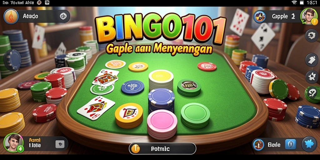 Tampilan gameplay seru BINGO101 dalam bermain Gaple.