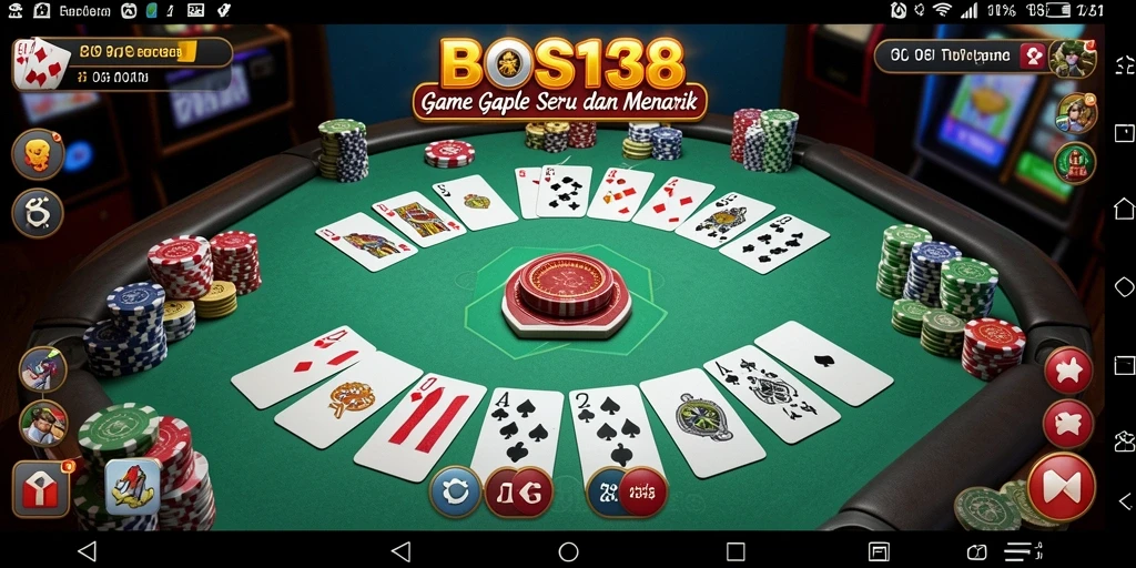 Tampilan permainan Gaple yang menegangkan di BOS138.