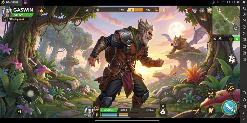Tampilan gameplay GASWIN yang menarik dan menegangkan dalam aksi ARPG.