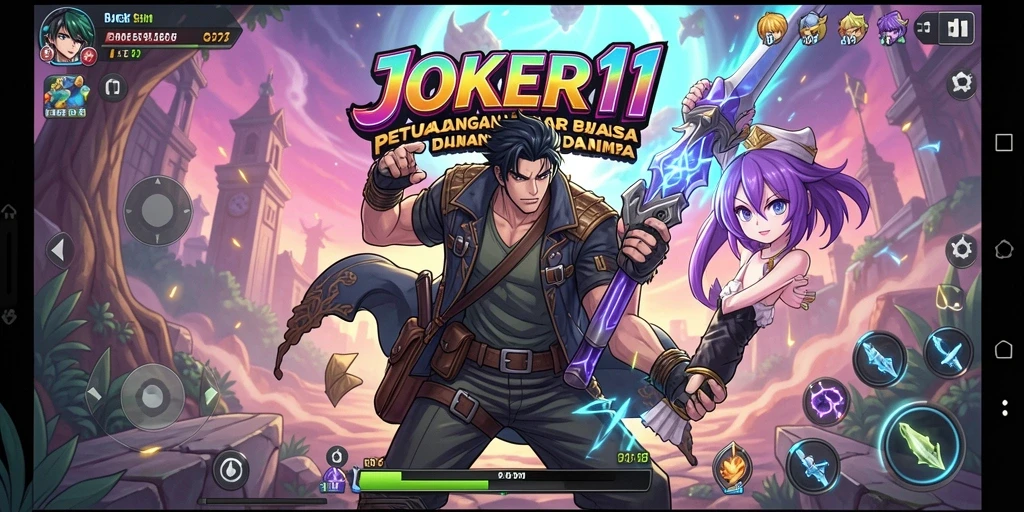Screenshot utama JOKER11 menampilkan aksi seru dalam permainan Anime.