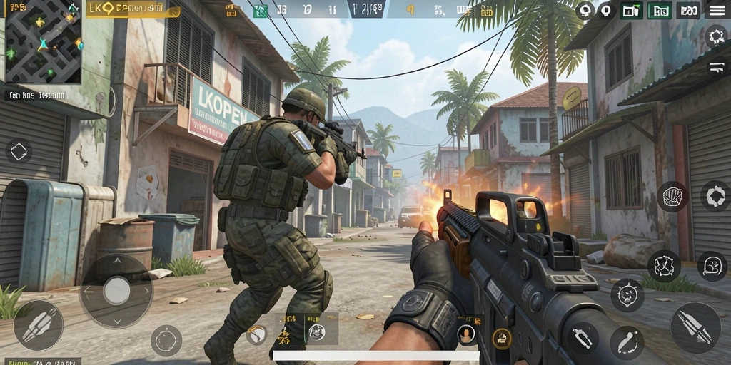 Tampilan gameplay LKOPEN yang intens dan strategis.