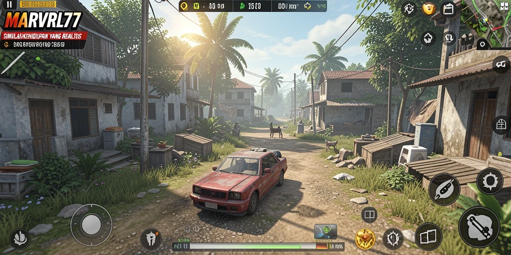 Tampilan gameplay <strong>MARVRL77</strong> yang menakjubkan dengan interaksi dinamis.