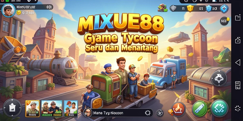 Tampilan gameplay menarik dari MIXUE88 yang menunjukkan pengelolaan bisnis.