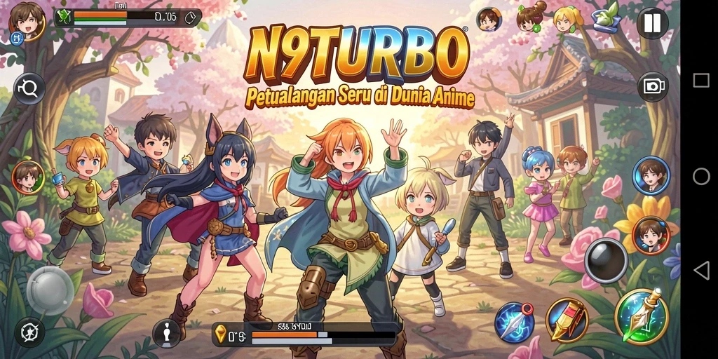 Tangkapan layar menampilkan karakter anime dalam pertempuran epik.