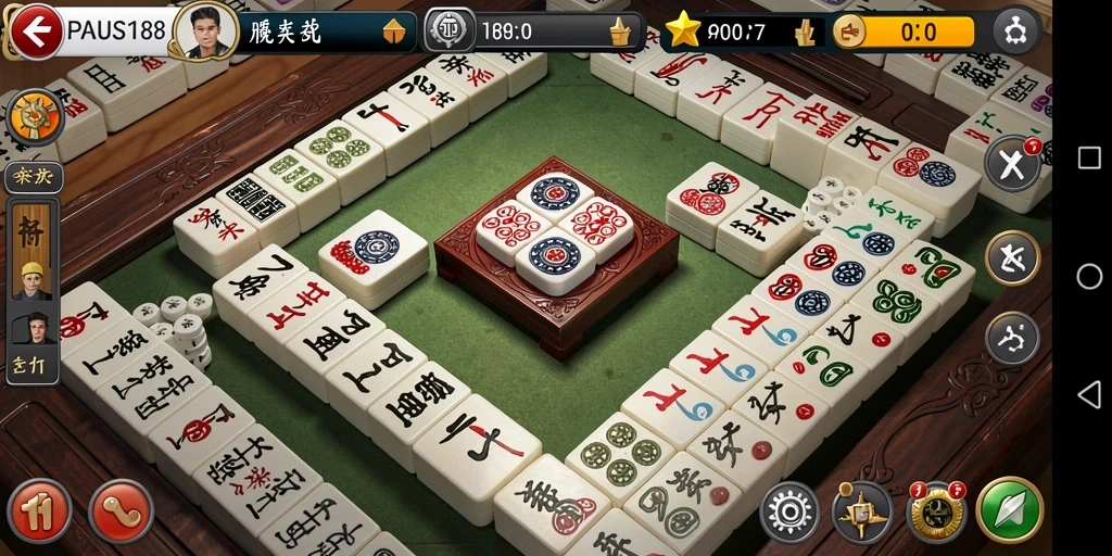 Tangkapan layar utama PAUS188 yang menunjukkan gameplay Mahjong yang seru.