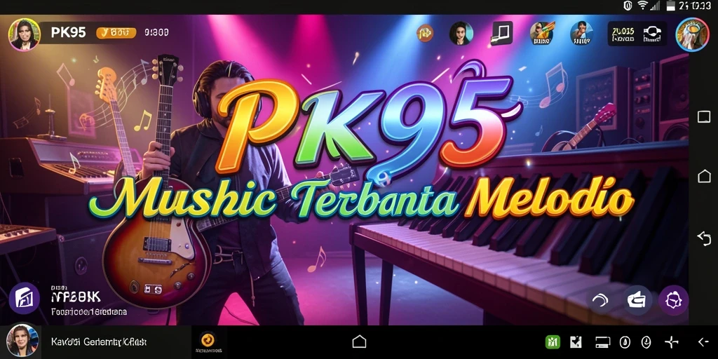 Tampilan gameplay PK95 yang menarik dan interaktif untuk pecinta musik.