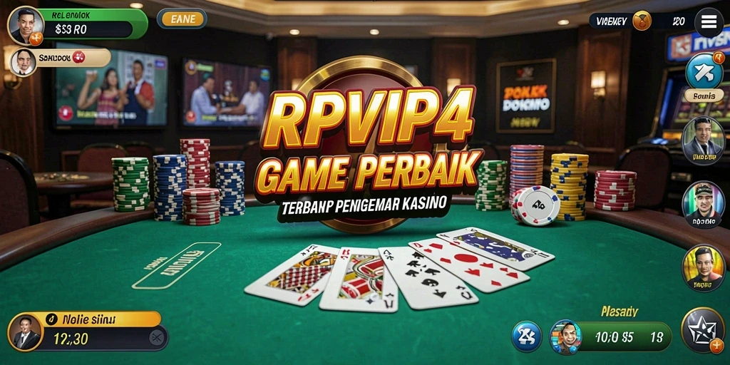 Tampilan utama gameplay RPVIP4 yang memukau dalam permainan poker.