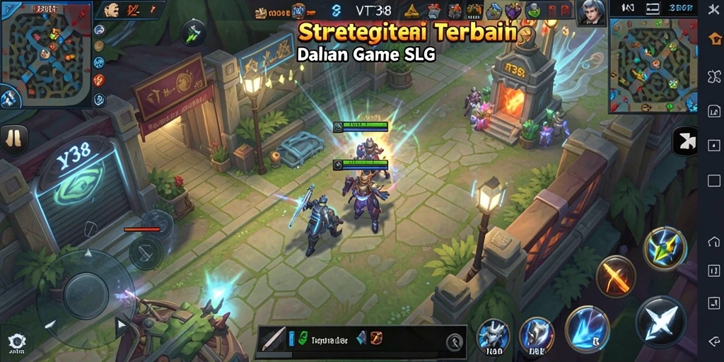 Screenshot game VT38 menunjukkan pertempuran strategi yang intens.