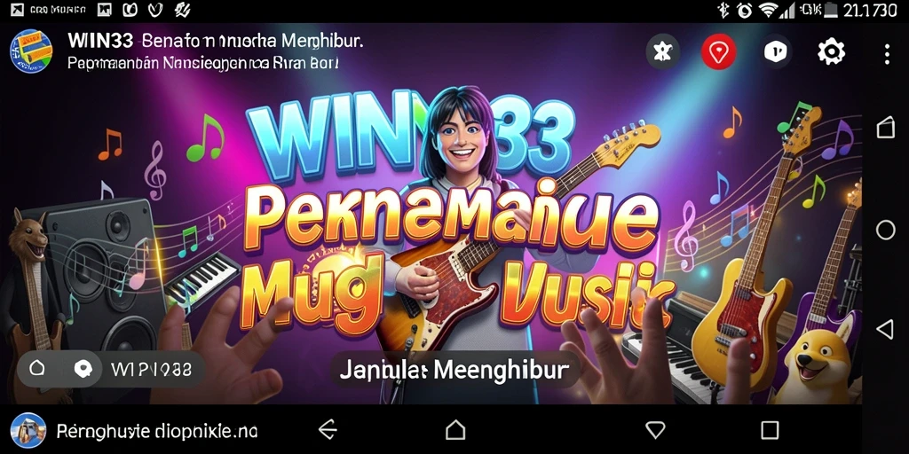 Screenshot gameplay WIN33 menampilkan momen seru bermain musik.